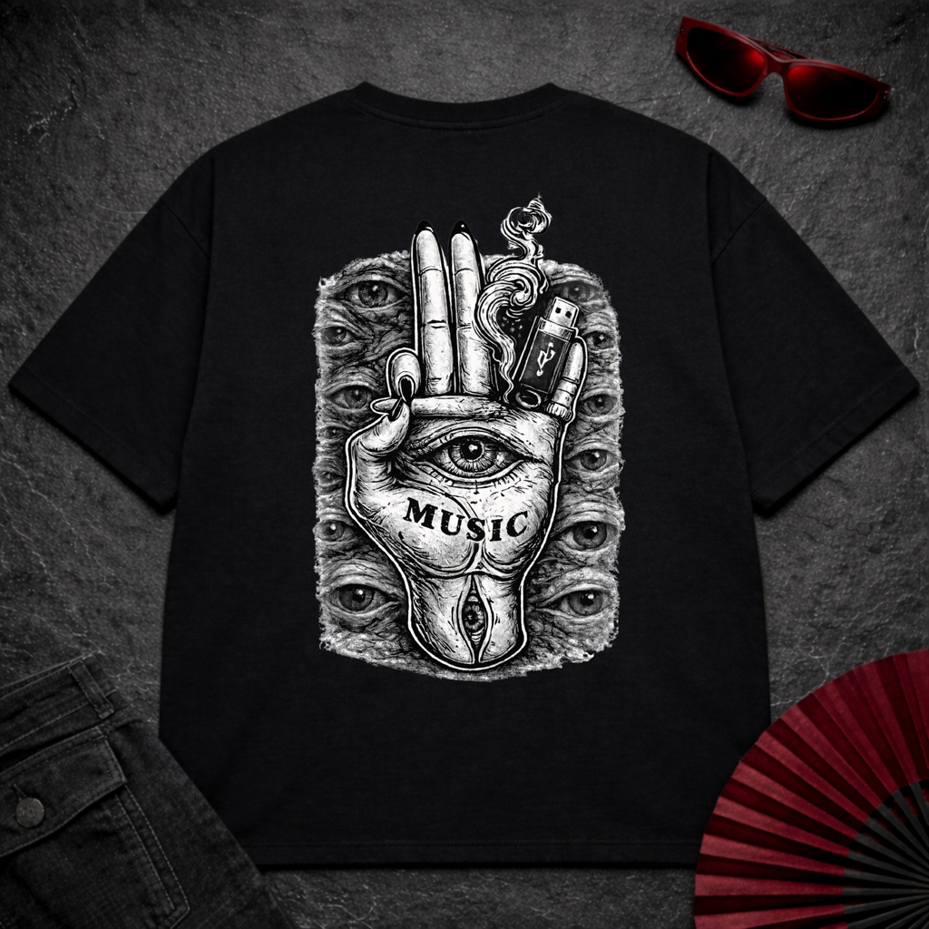 Music Hand Oversize Tee