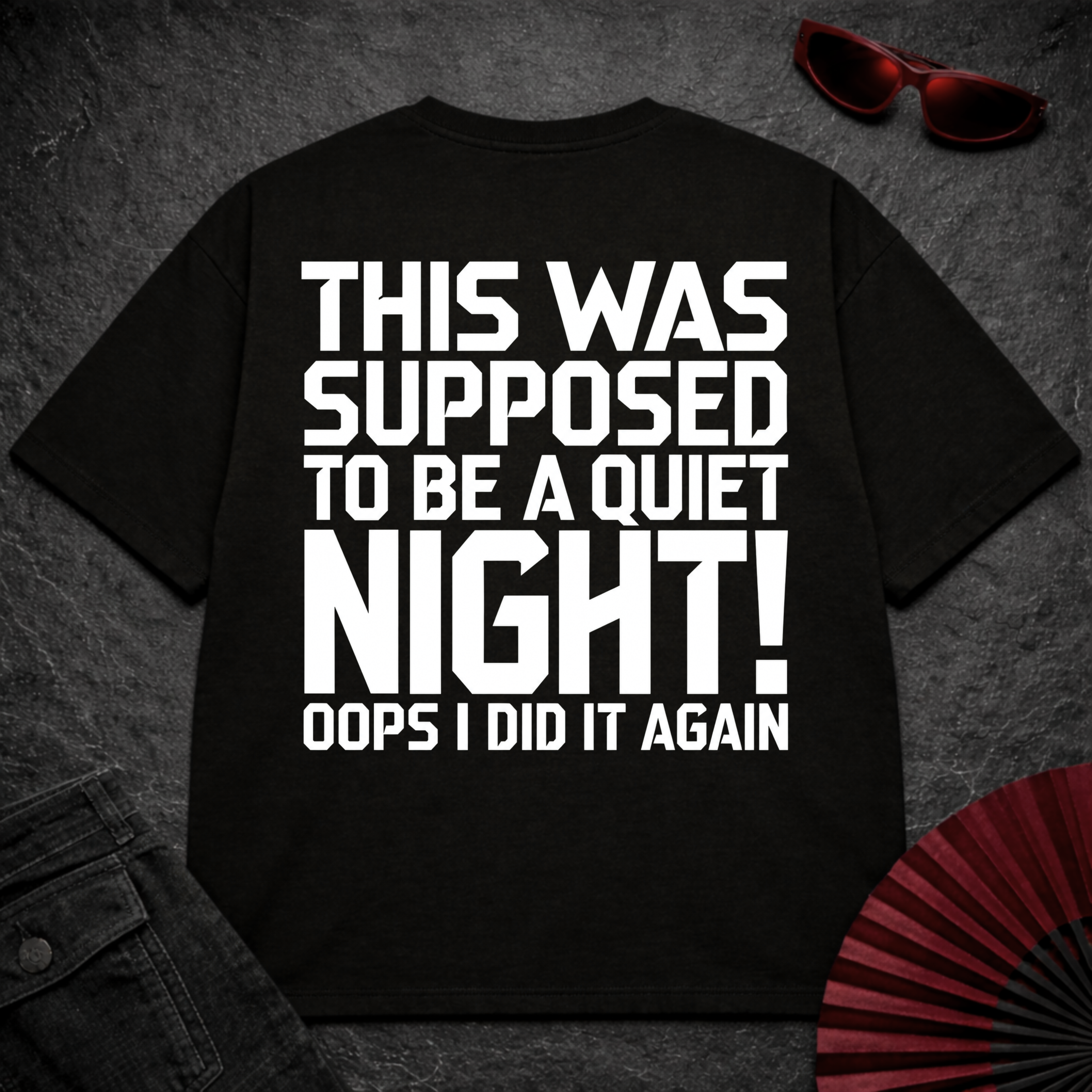 No Quiet Night Oversize Tee