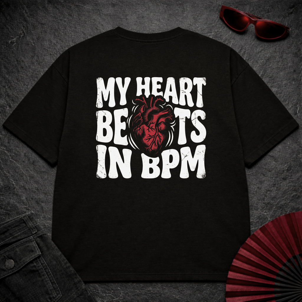 My Heart Beats In BPM Oversize Tee