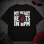 My Heart Beats In BPM Oversize Tee