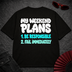 My Weekend Plans Oversize Tee
