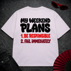 My Weekend Plans Oversize Tee