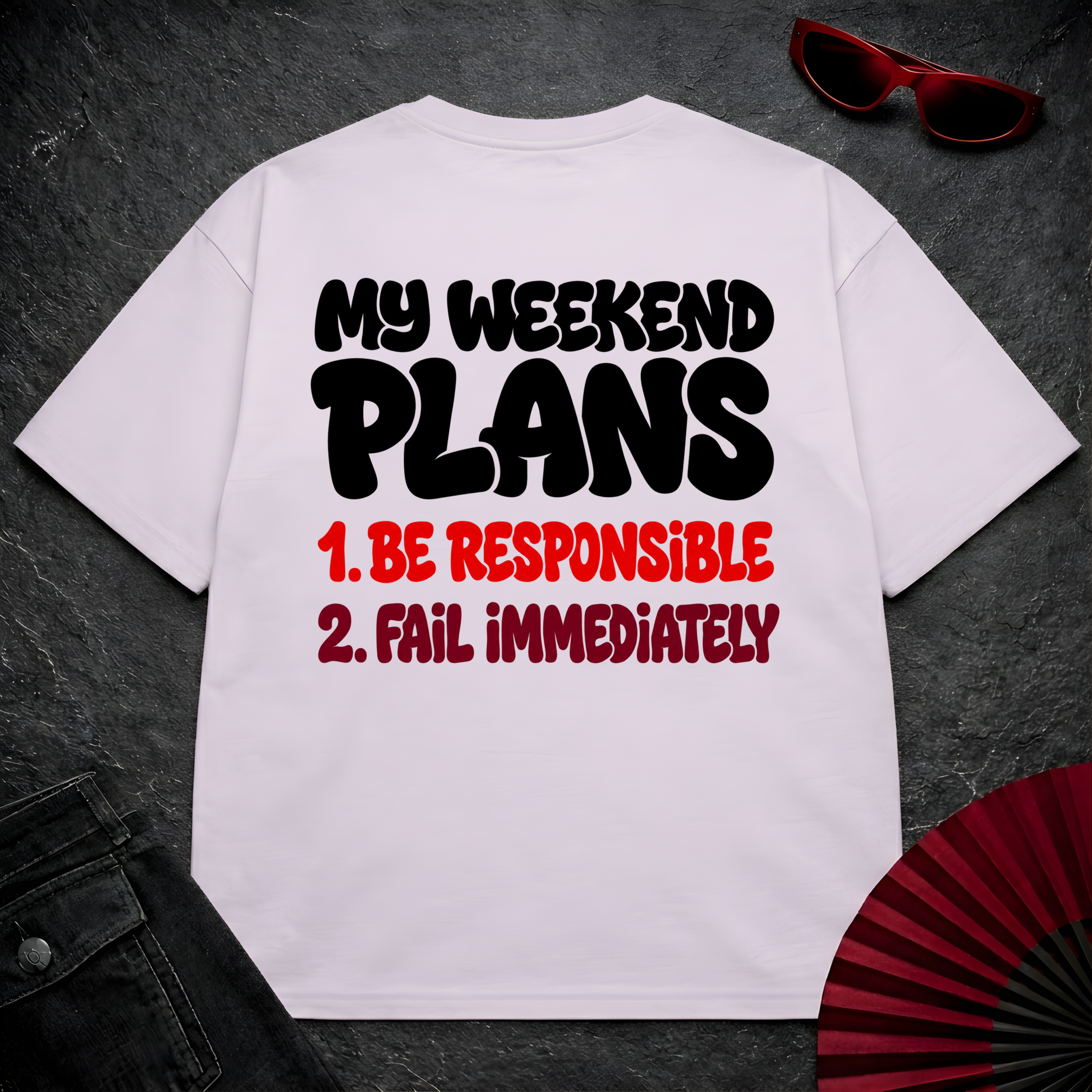 My Weekend Plans Oversize Tee