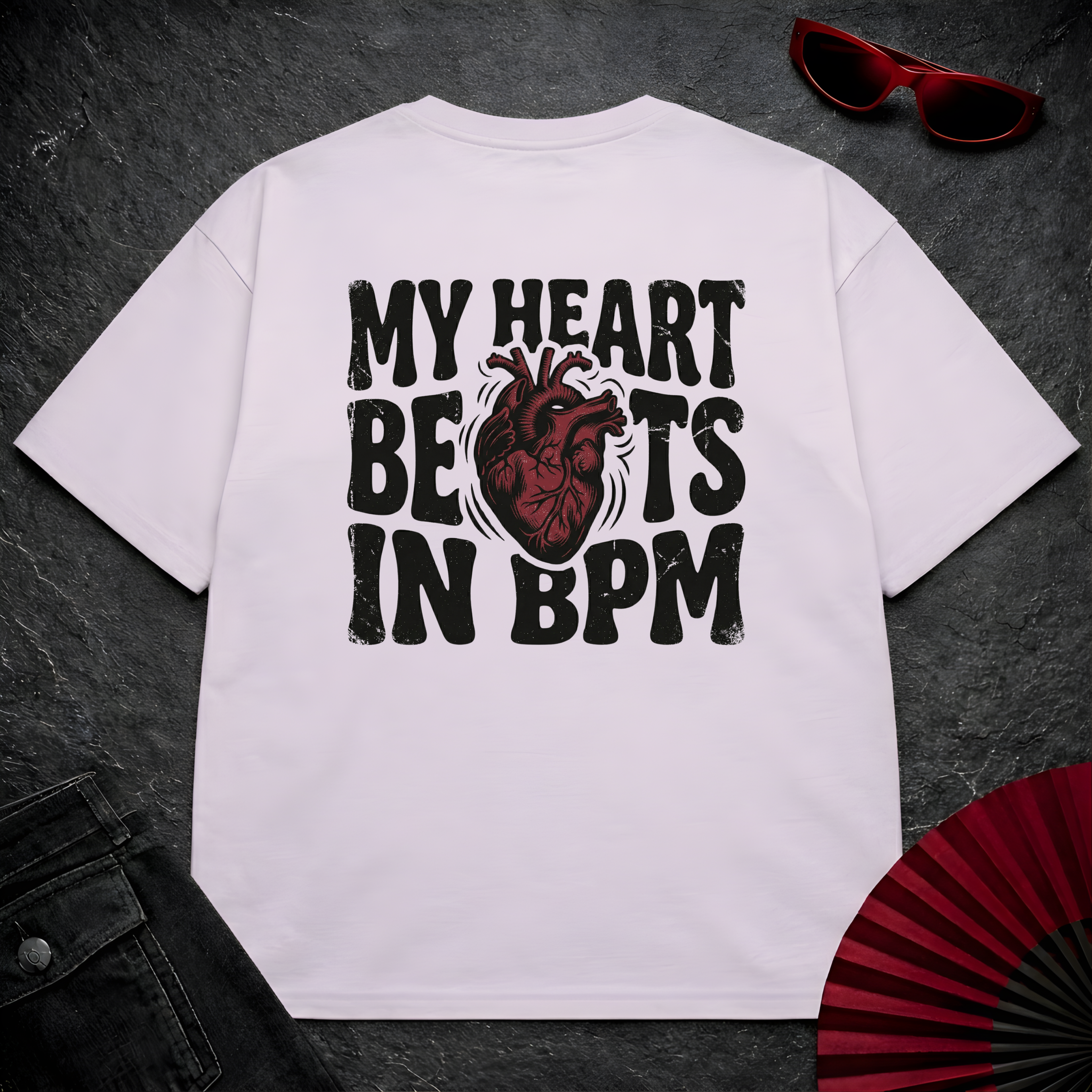 My Heart Beats In BPM Oversize Tee