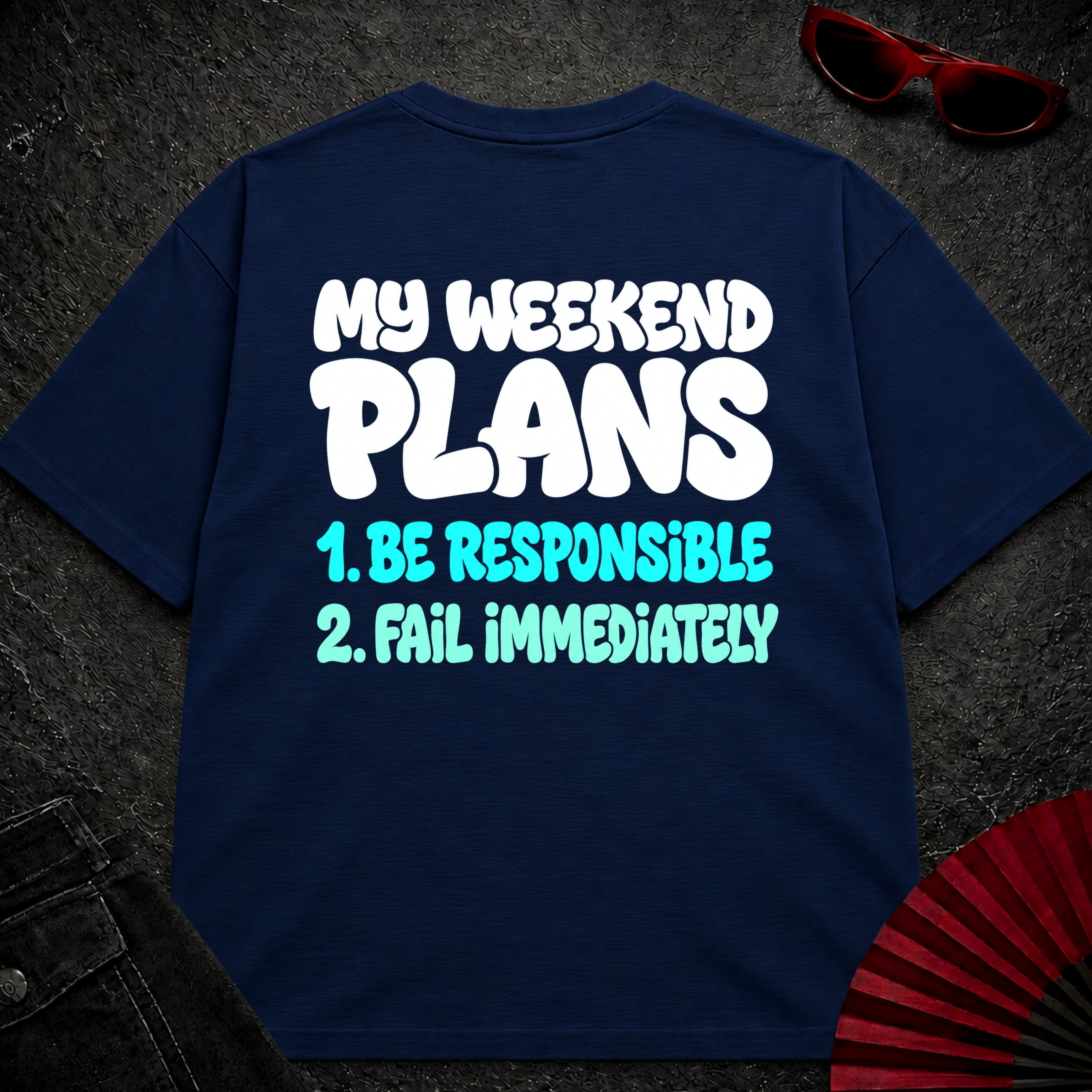 My Weekend Plans Oversize Tee