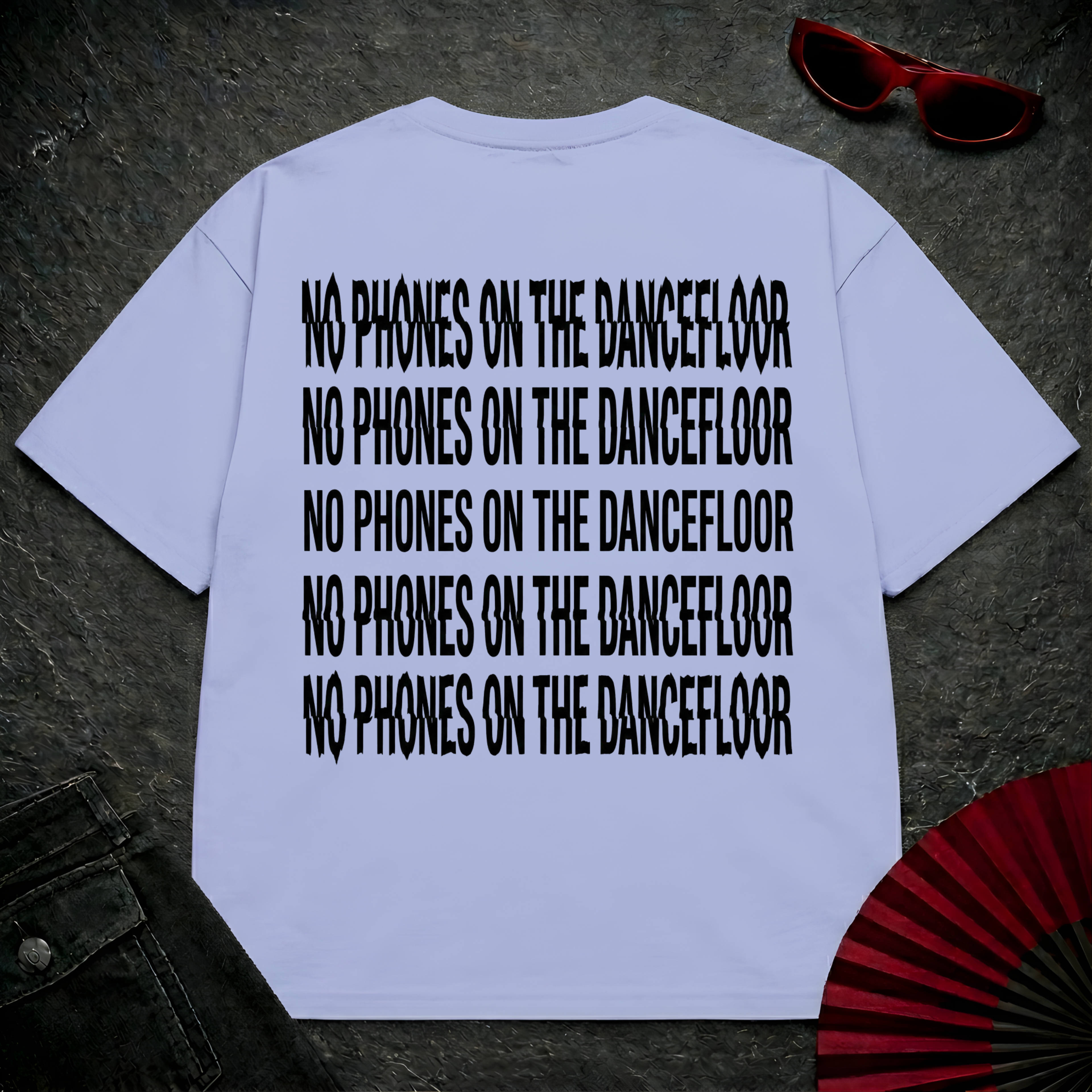 No Phones On The Dancefloor Oversize Tee