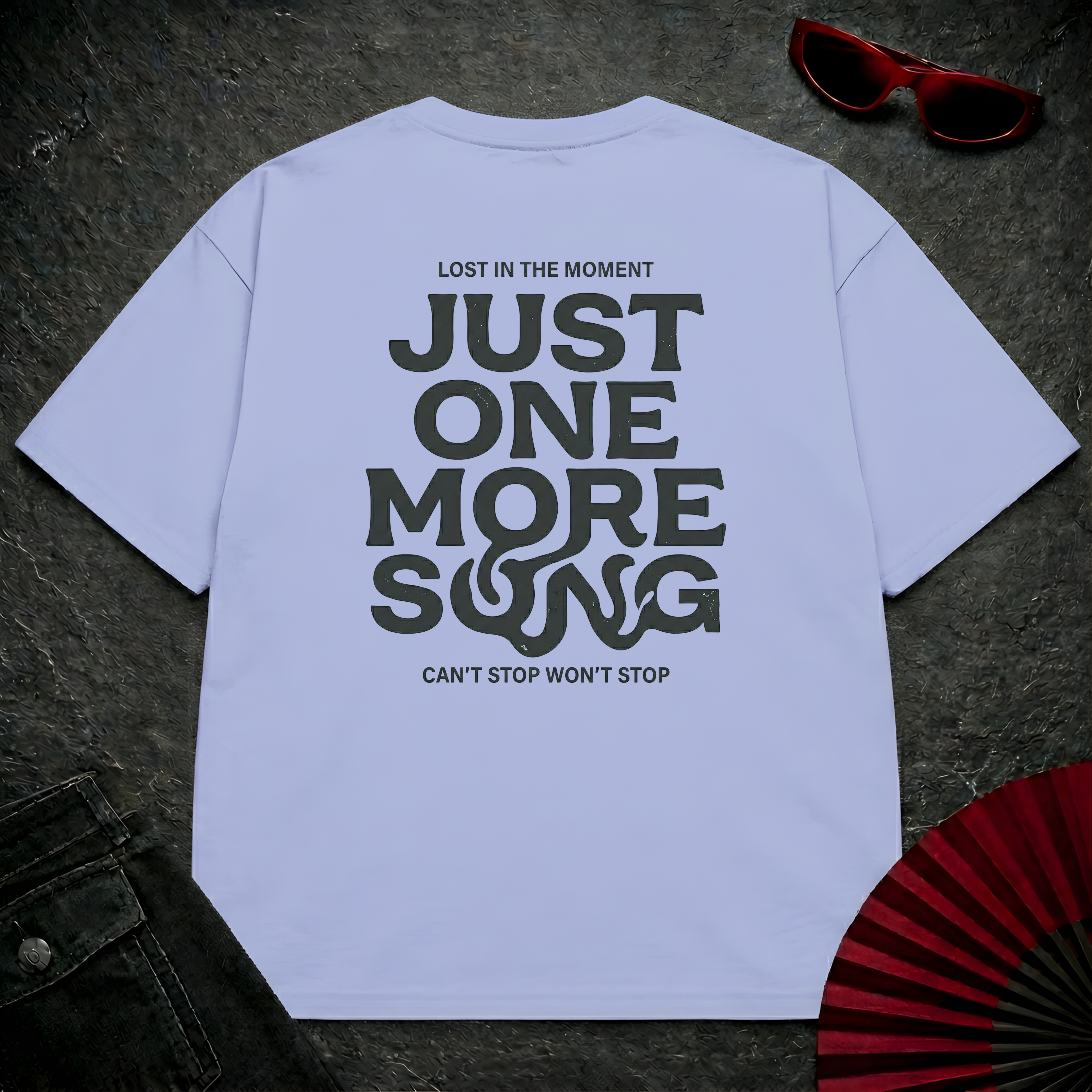 Just One More Song BW Oversize Tee