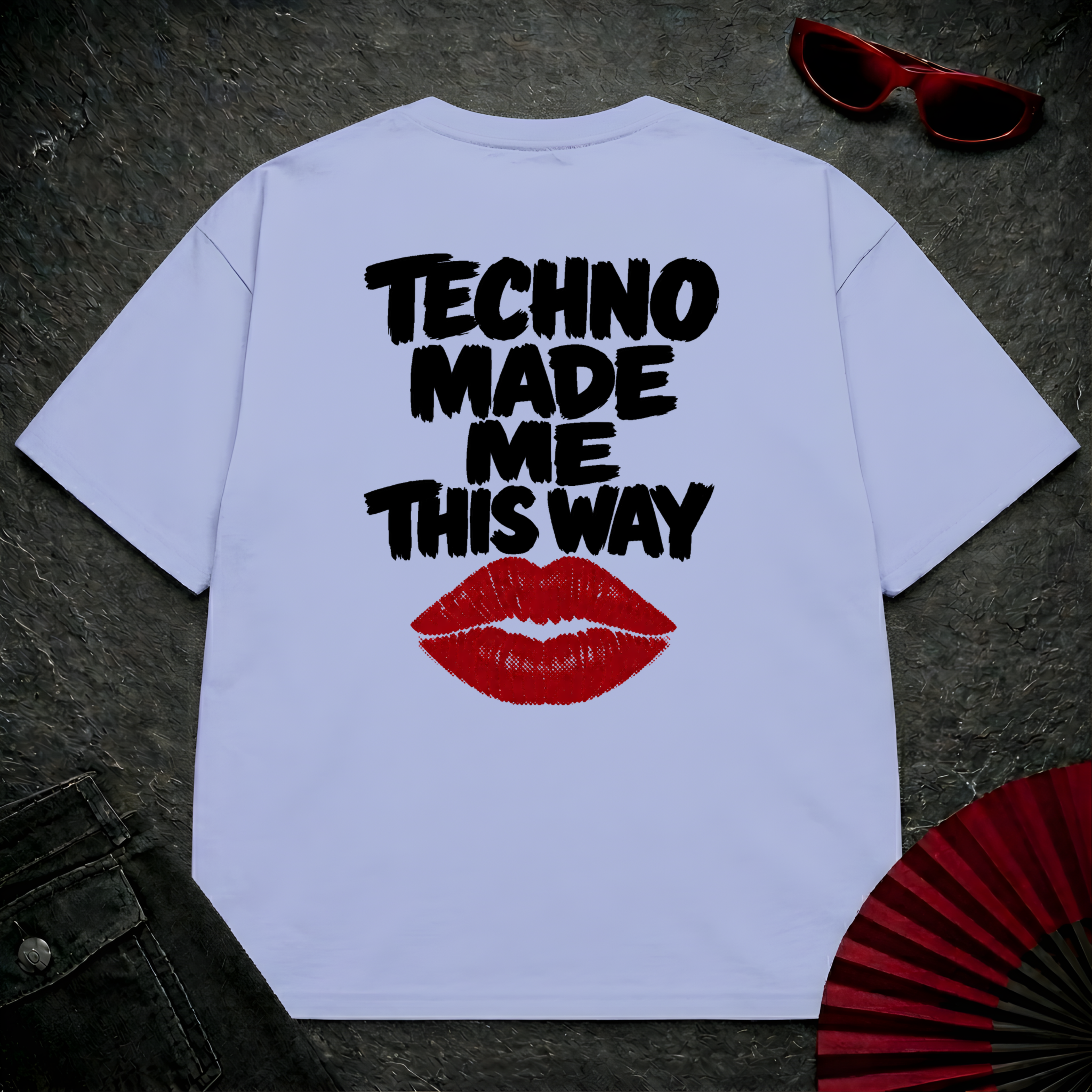 Techno Made Me This Way Oversize Tee
