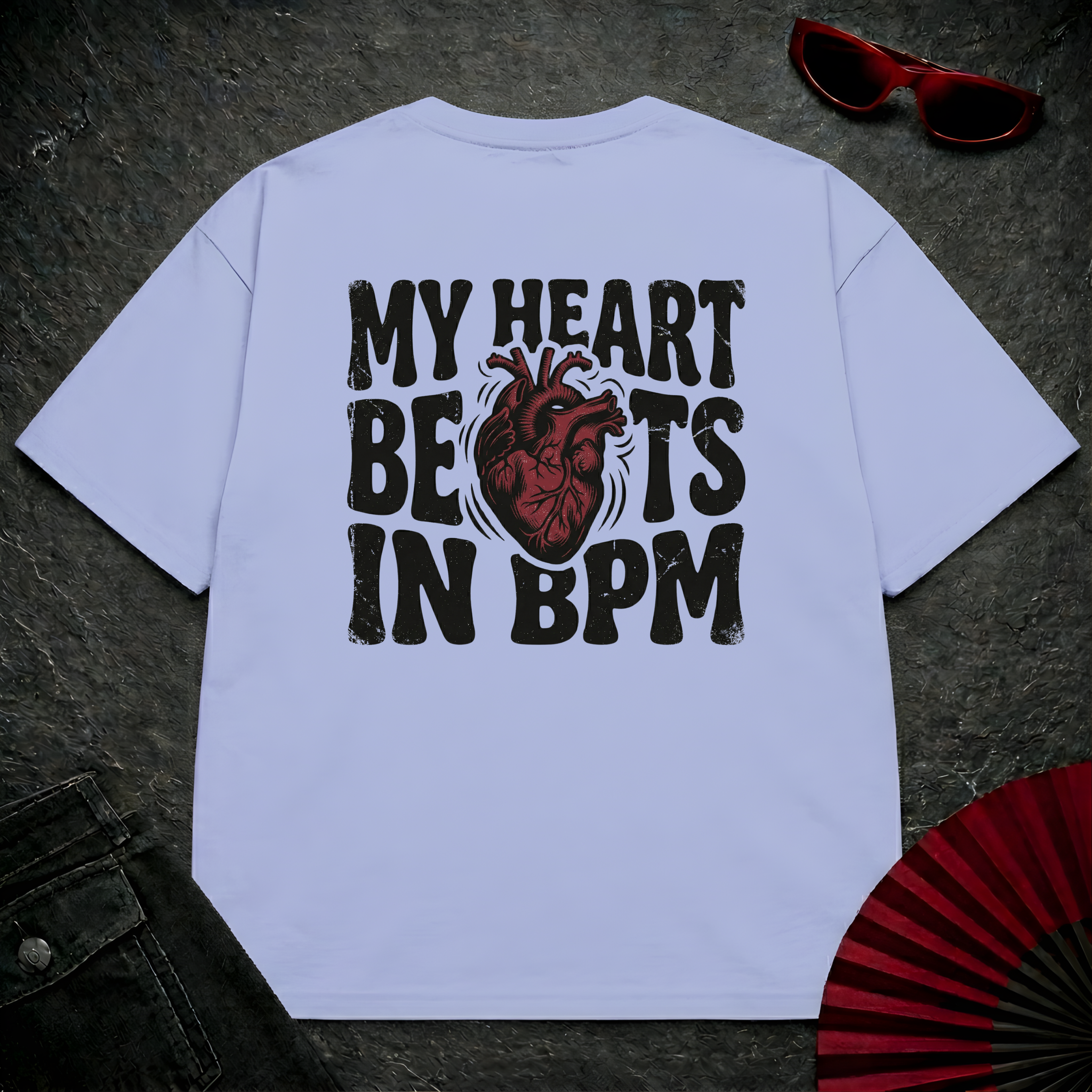 My Heart Beats In BPM Oversize Tee