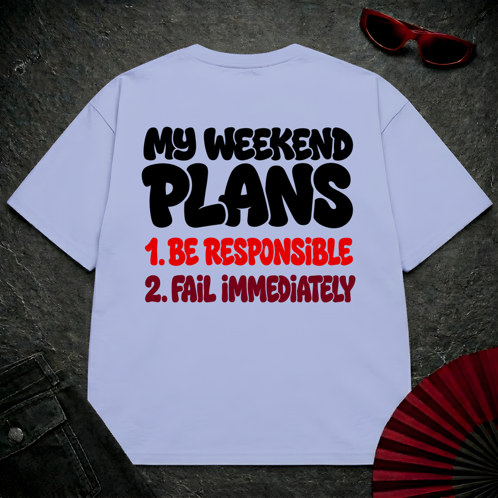 My Weekend Plans Oversize Tee