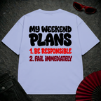 My Weekend Plans Oversize Tee