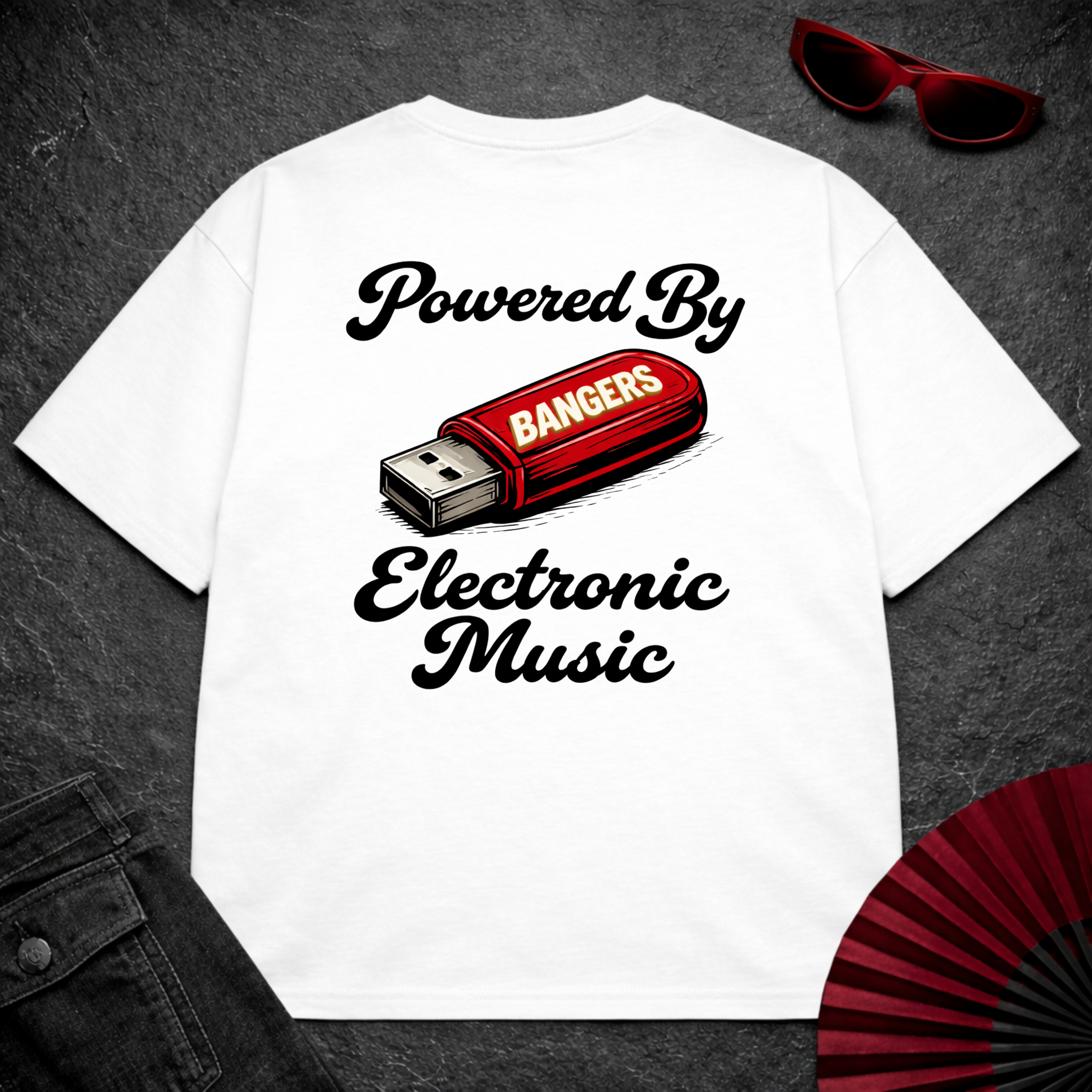 Powered By Electronic Music Oversize Tee