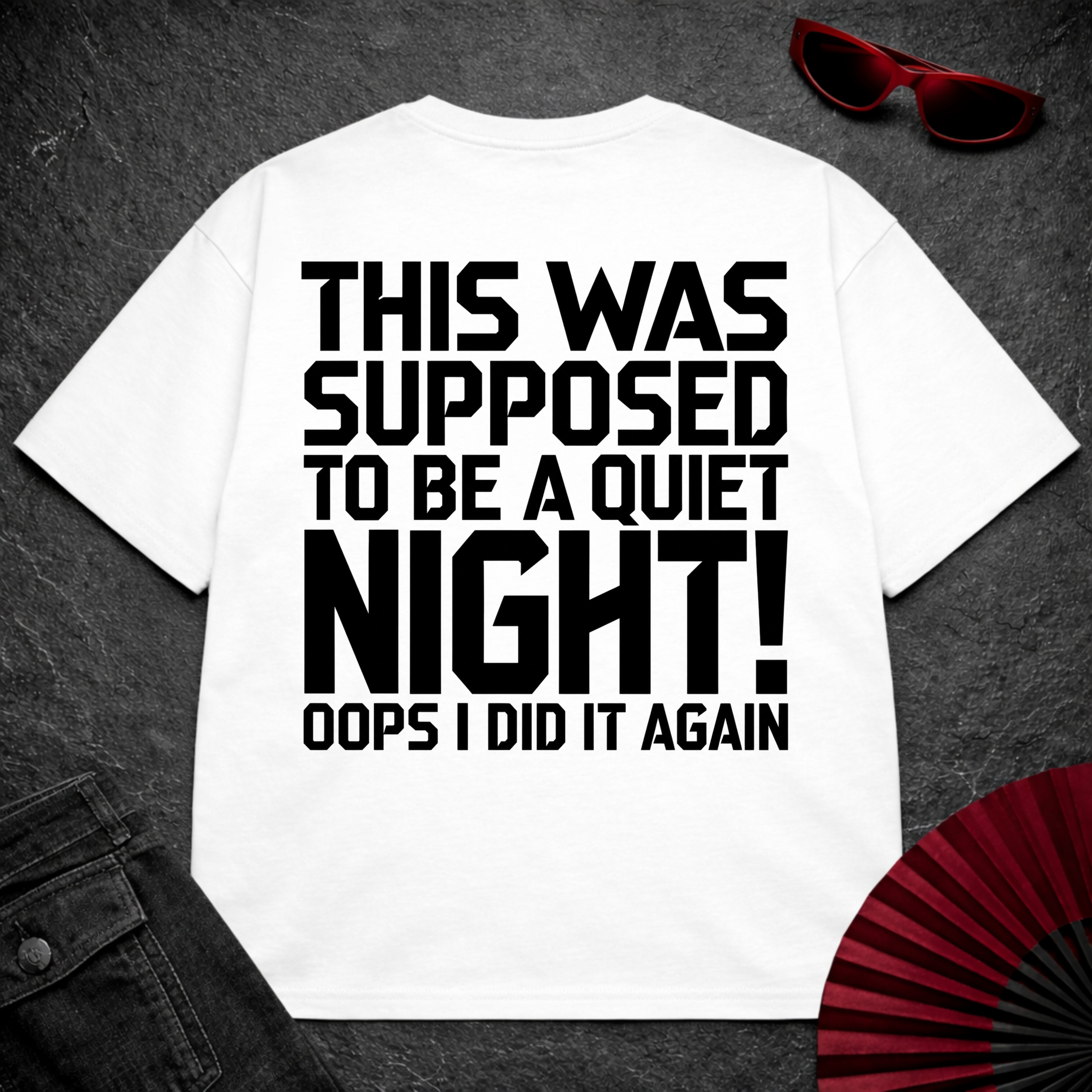 No Quiet Night Oversize Tee