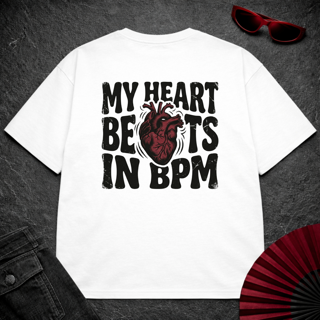 My Heart Beats In BPM Oversize Tee