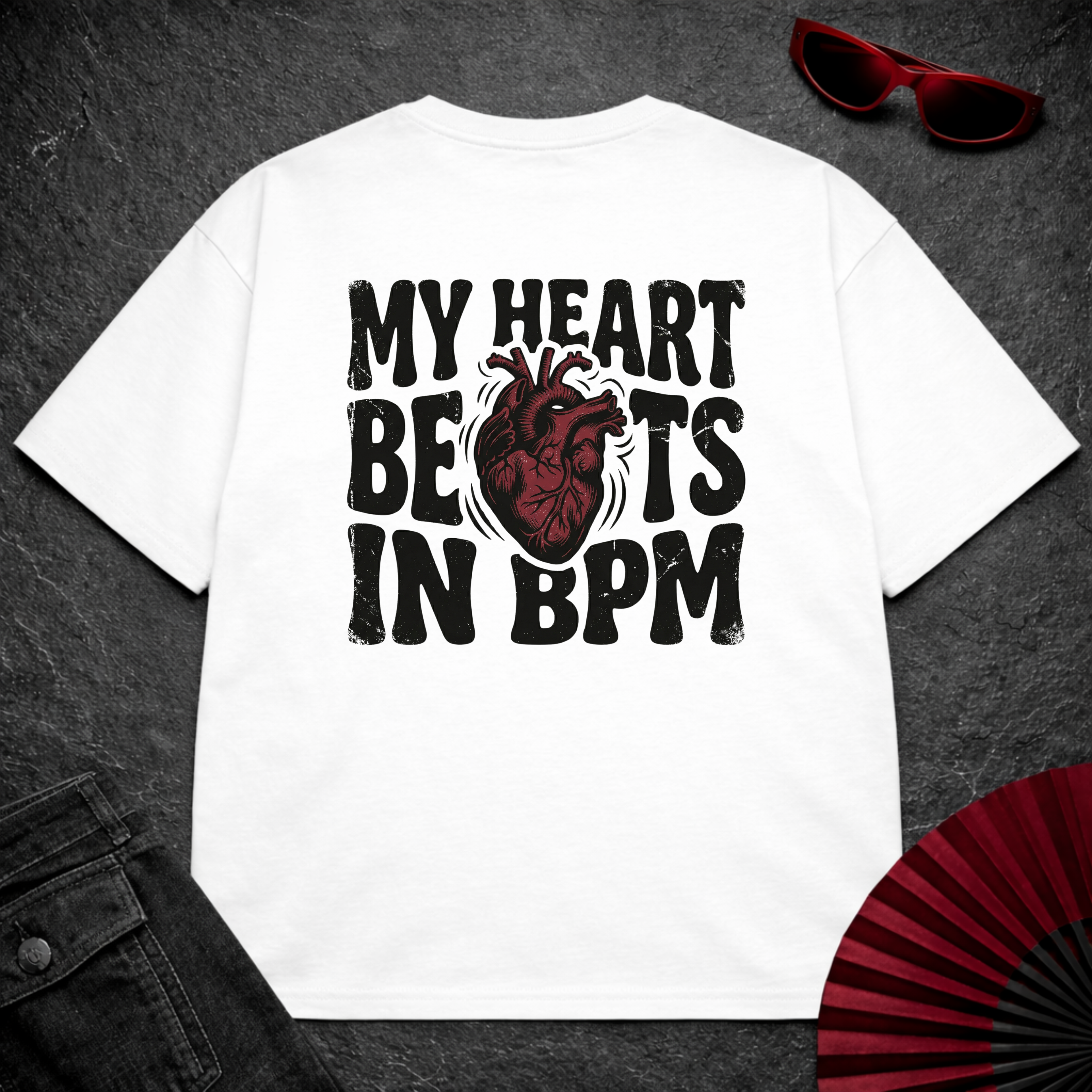 My Heart Beats In BPM Oversize Tee