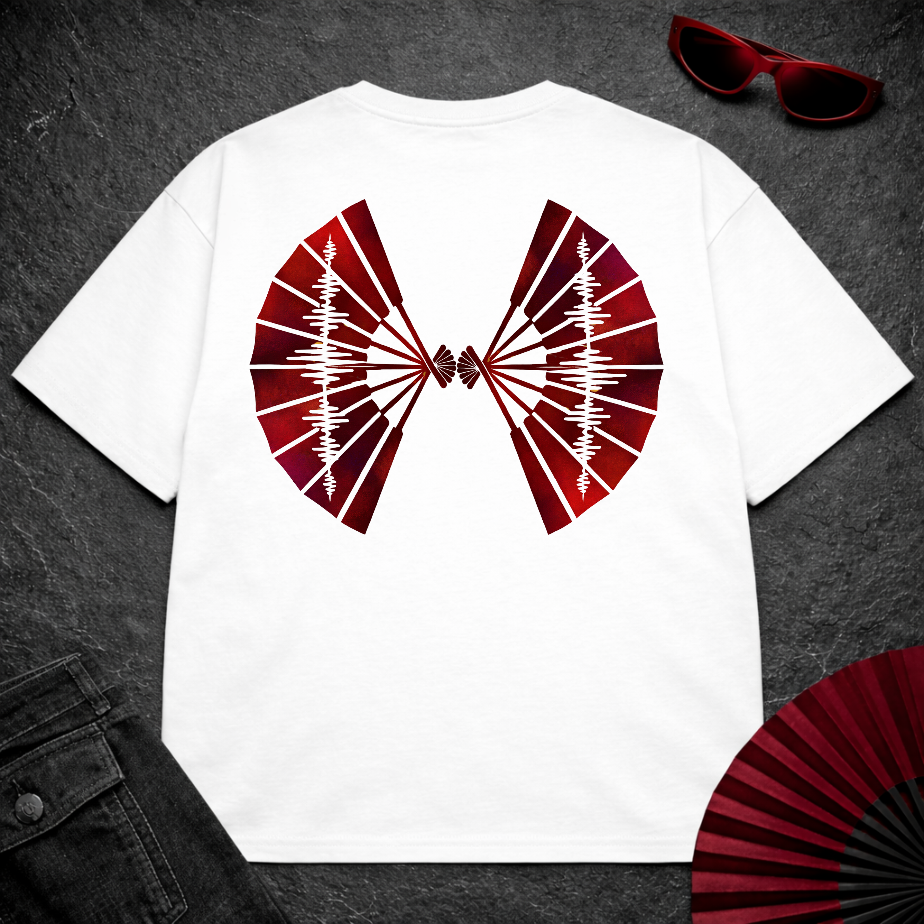 Fan Wing Red Oversize Tee