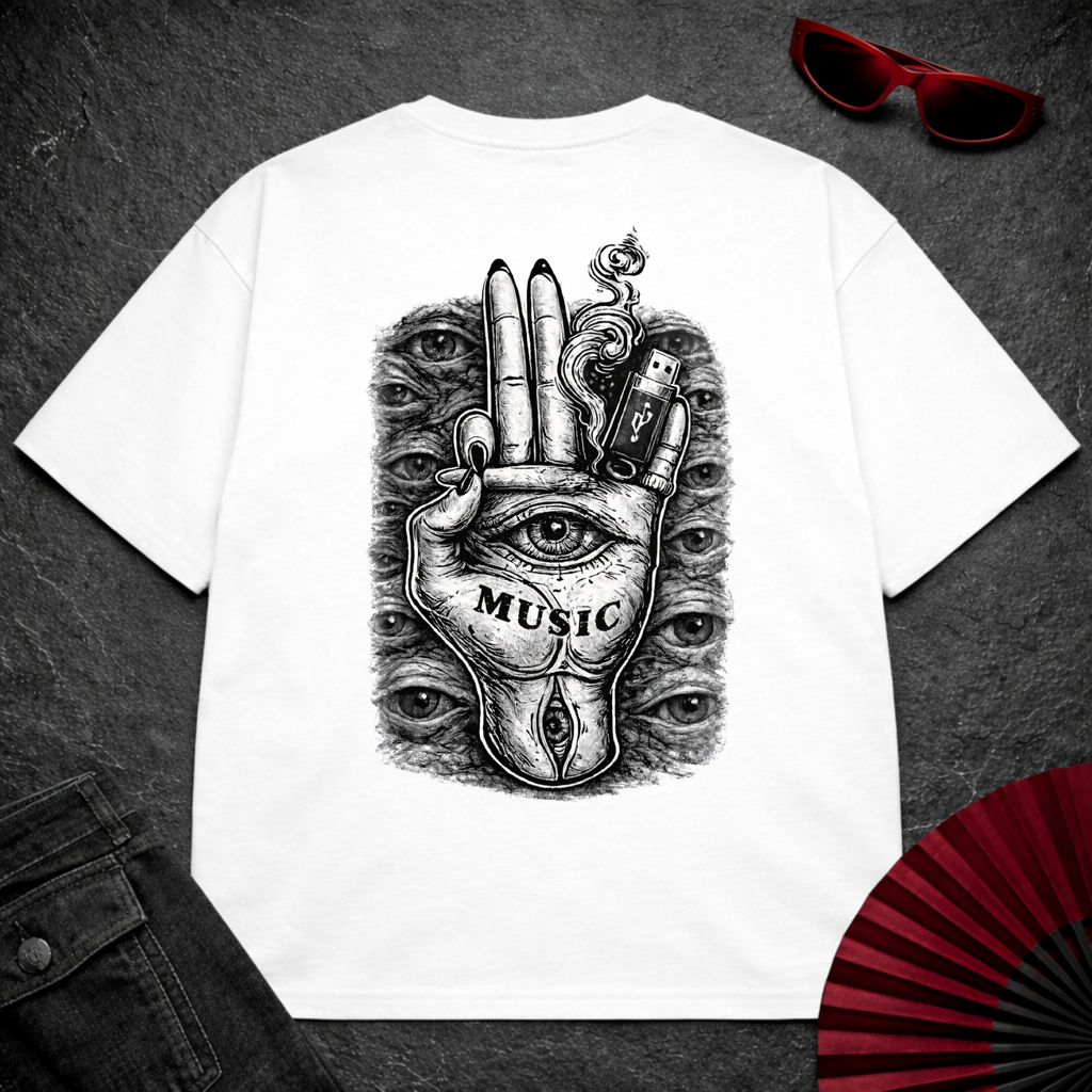 Music Hand Oversize Tee