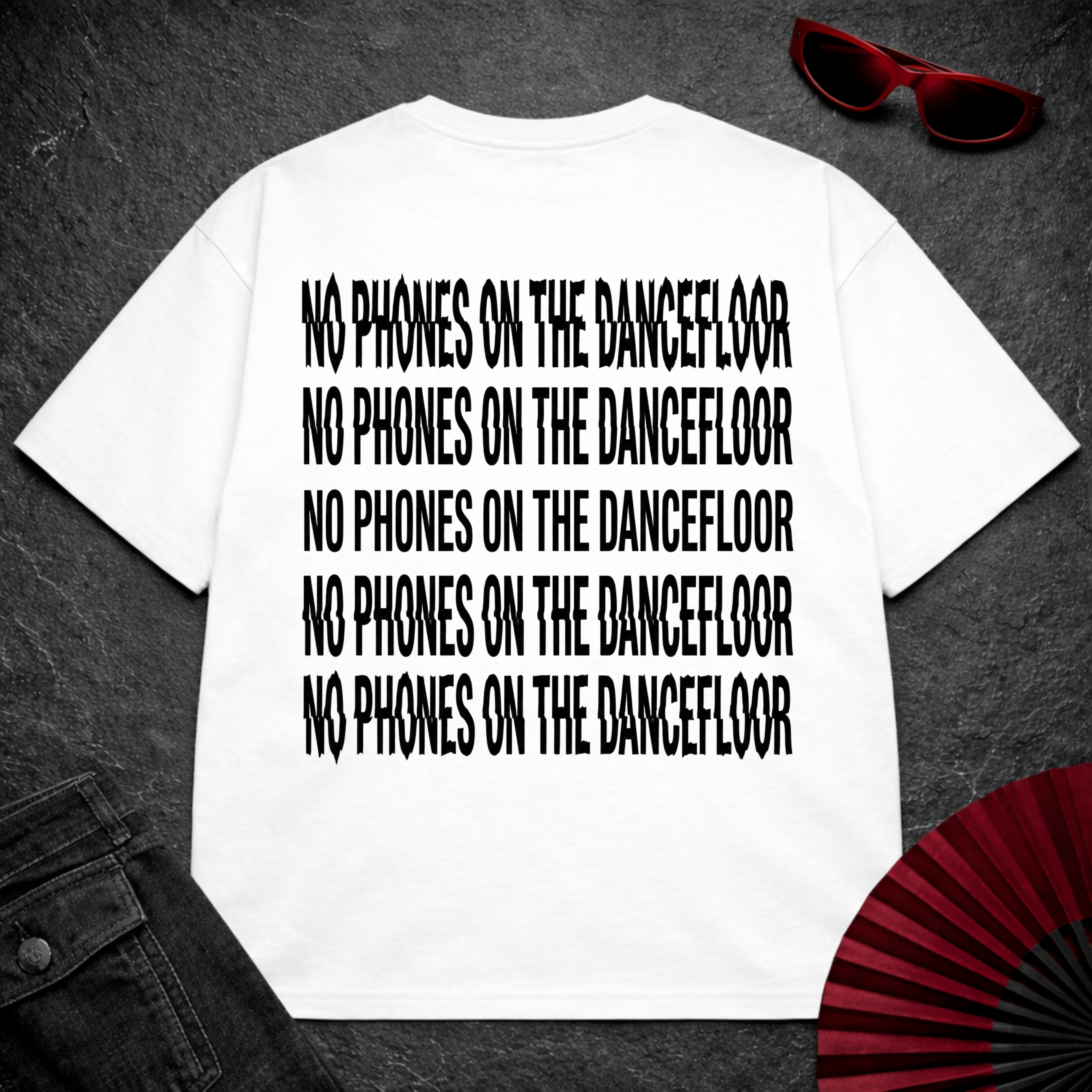 No Phones On The Dancefloor Oversize Tee