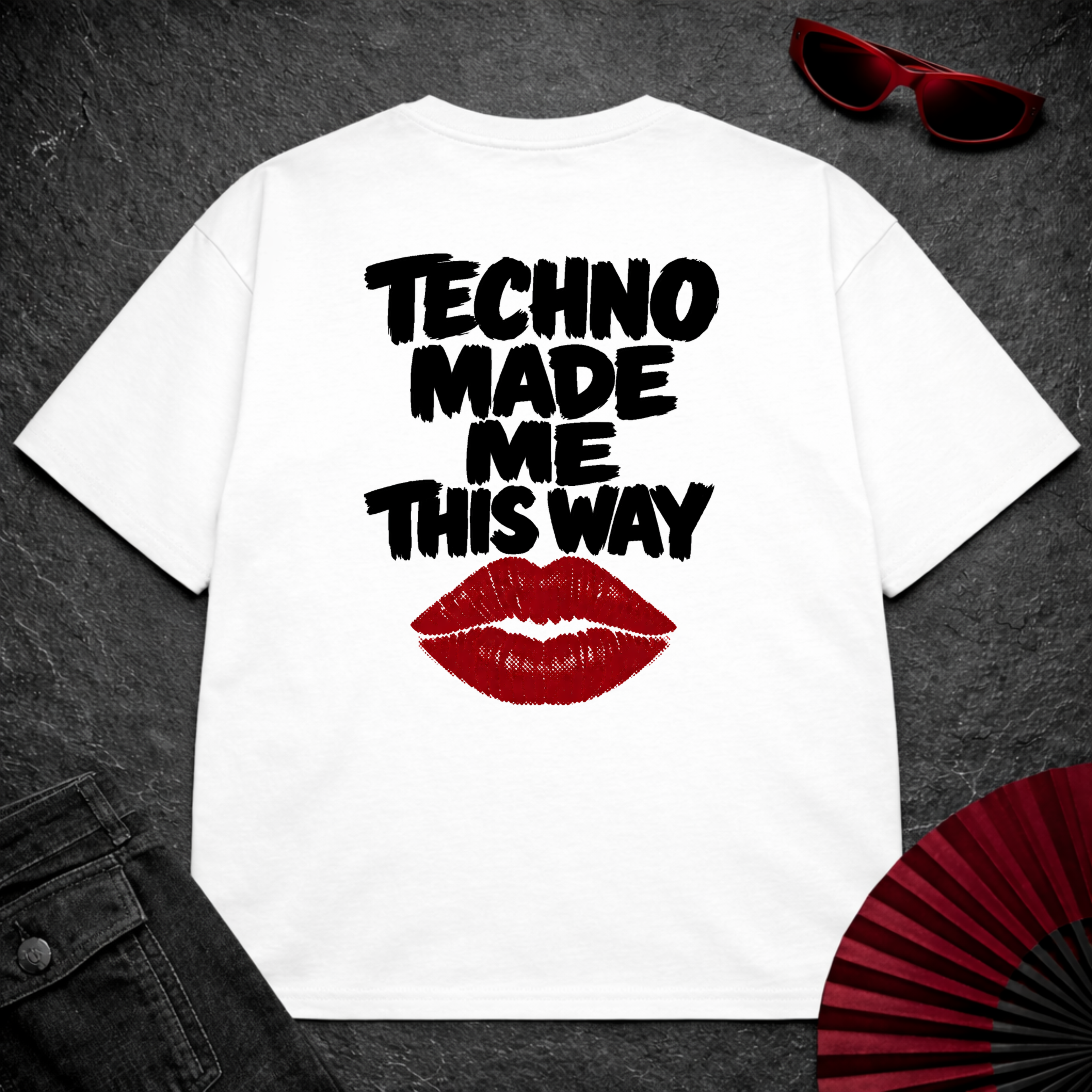 Techno Made Me This Way Oversize Tee